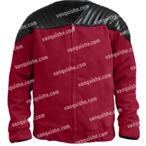 Patrick Stewart Star Trek The Next Generation Leather Jacket Front