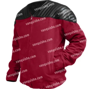 Patrick Stewart Star Trek The Next Generation Leather Jacket Side