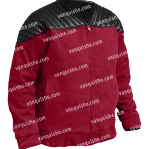 Patrick Stewart Star Trek The Next Generation Leather Jacket Side Look