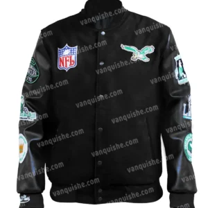 Philadelphia Eagles Black Varsity Wool Jacket