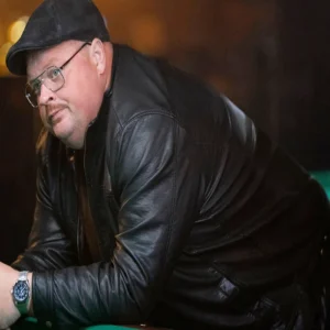 Poker Face S02 Joel Marsh Garland Black Leather Jacket