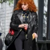Poker Face S02 Natasha Lyonne Black Leather Coat