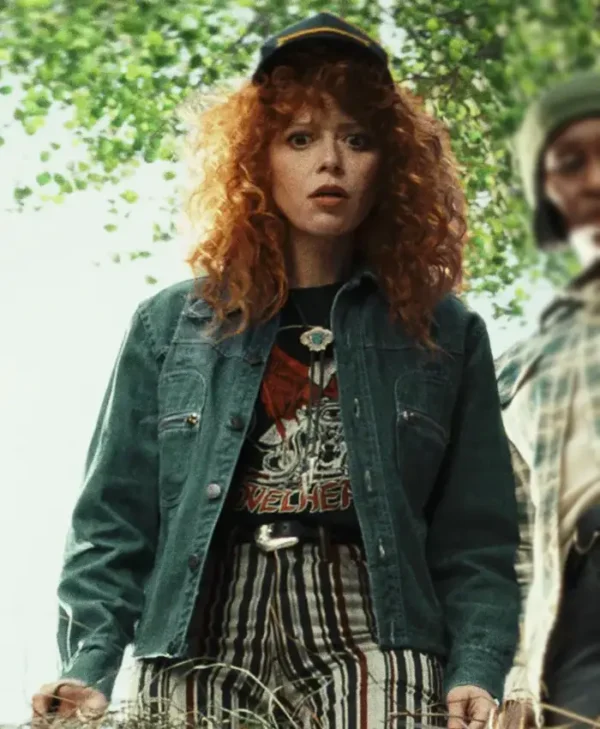 Poker Face S02 Natasha Lyonne Blue Denim Jacket Side