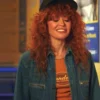 Poker Face S02 Natasha Lyonne Blue Denim Jacket Back