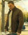 Reacher S03 Alan Ritchson Brown Suede Jacket Back