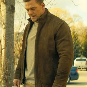 Reacher S03 Alan Ritchson Brown Suede Jacket Back