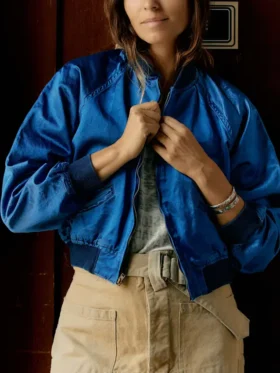 Resident Alien S04 Alice Wetterlund Blue Bomber Jacket