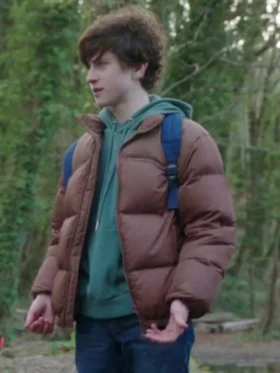 Resident Alien S04 Judah Prehn Brown Puffer Jacket