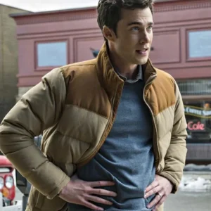 Resident Alien S04 Levi Fiehler Brown Puffer Jacket