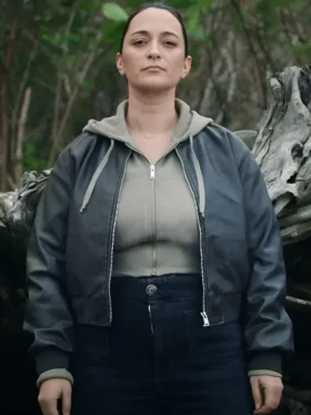 Resident Alien S04 Sara Tomko Cropped Leather Jacket