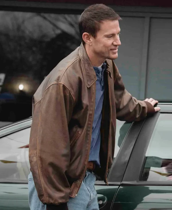Roofman Channing Tatum Brown Leather Jacket