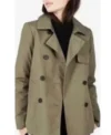 Stick S01 Judy Greer Olive Green Coat For Sale