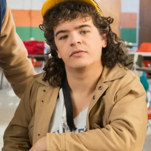 Stranger Things S05 Gaten Matarazzo Brown Coat