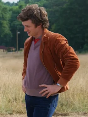 Stranger Things S05 Joe Keery Brown Suede Jacket