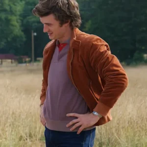 Stranger Things S05 Joe Keery Brown Suede Jacket