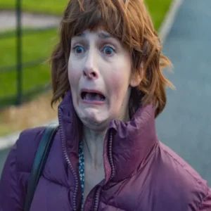 Such Brave Girls S02 Louise Brealey Purple Puffer Jacket