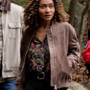 Sullivans Crossing S03 Lindura Brown Suede Bomber Jacket
