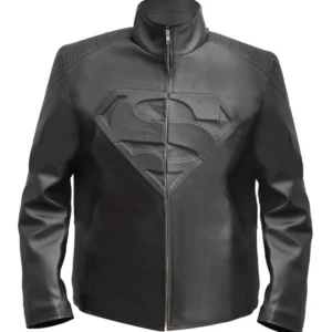 Superman Smallville Black Leather Jacket