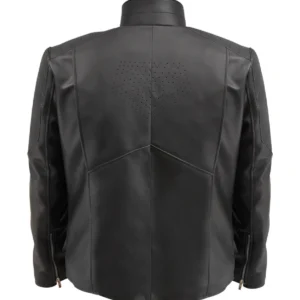 Superman Smallville Black Leather Jacket Back