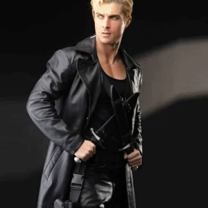 The Black Dagger Brotherhood S01 Rhage Black Leather Coat
