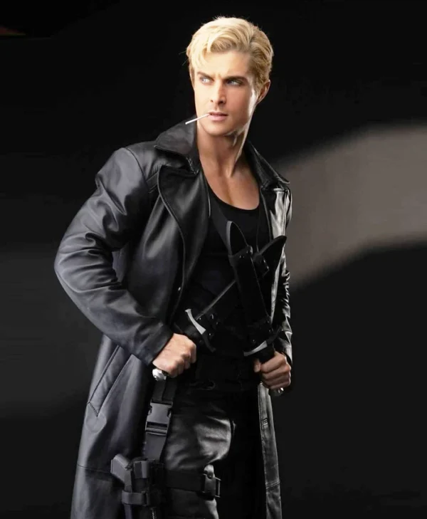 The Black Dagger Brotherhood S01 Rhage Black Leather Coat