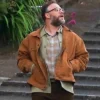 The Invite Seth Rogen Brown Jacket Side