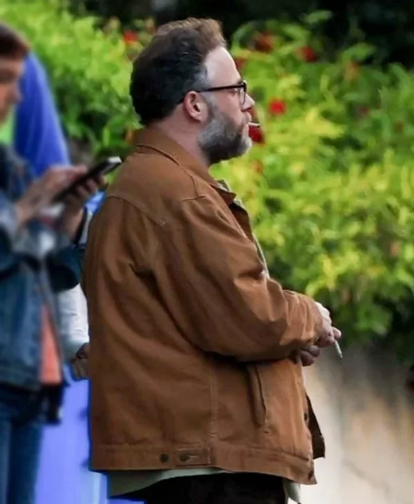 The Invite Seth Rogen Brown Cotton Jacket