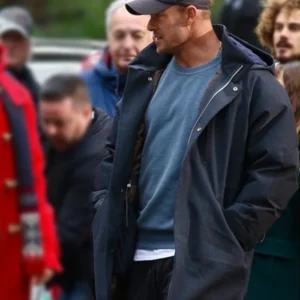 The Man with the Bag 2025 Alan Ritchson Black Hooded Jacket