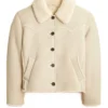 The Motherhood S01 Connie Britton White Shearling Jacket