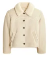 The Motherhood S01 Connie Britton White Shearling Jacket
