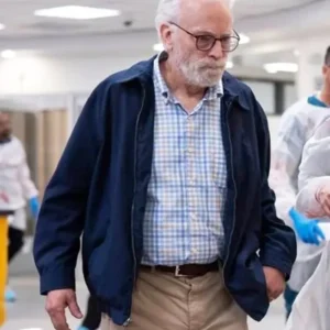 The Pitt S01 Brad Dourif Blue Cotton Jacket