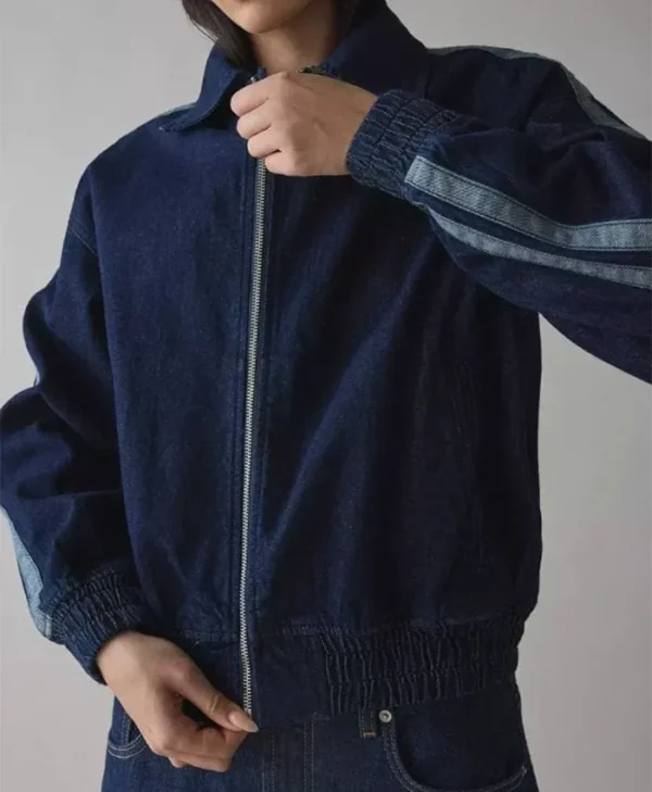 The Pitt S01 Isa Briones Blue Denim Jacket Back