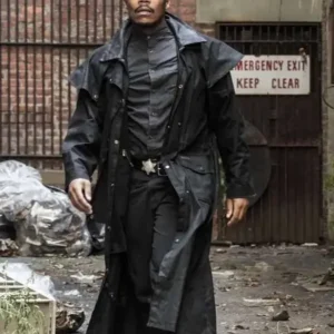 The Walking Dead Dead City S02 Perlie Armstrong Black Trench Coat