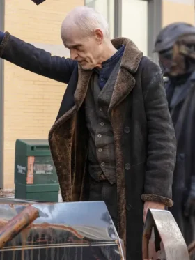 The Walking Dead Dead City S02 The Croat Shearling Leather Coat Side