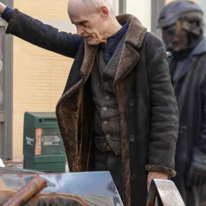 The Walking Dead Dead City S02 The Croat Shearling Leather Coat Side
