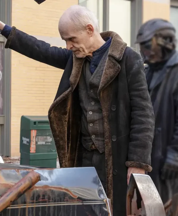 The Walking Dead Dead City S02 The Croat Shearling Leather Coat Side