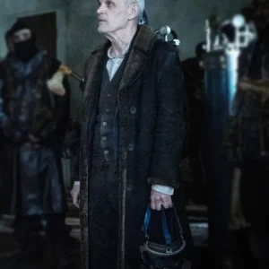 The Walking Dead Dead City S02 The Croat Black Shearling Leather Coat