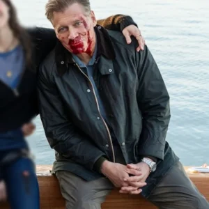 The Waterfront S01 Holt McCallany Black Satin Jacket