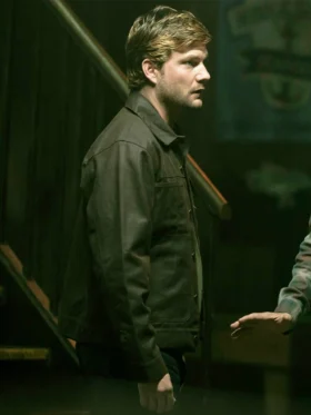 The Waterfront S01 Jake Weary Green Jacket Front
