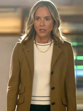The Waterfront S01 Maria Bello Brown Blazer Back