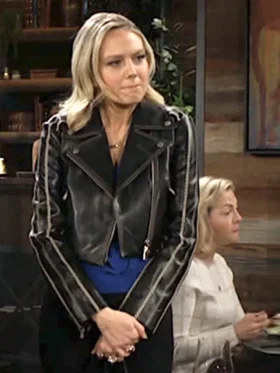 The Young And The Restless Melissa Ordway Black Jacket Side