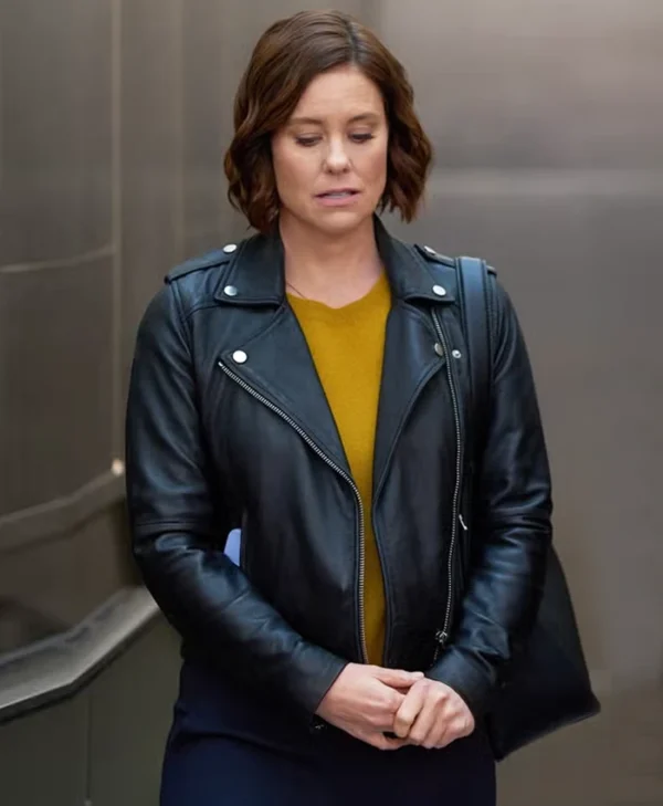 To Barcelona Forever Ashley Williams Black Leather Jacket Side