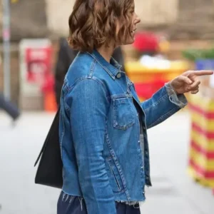 To Barcelona Forever Ashley Williams Blue Denim Jacket