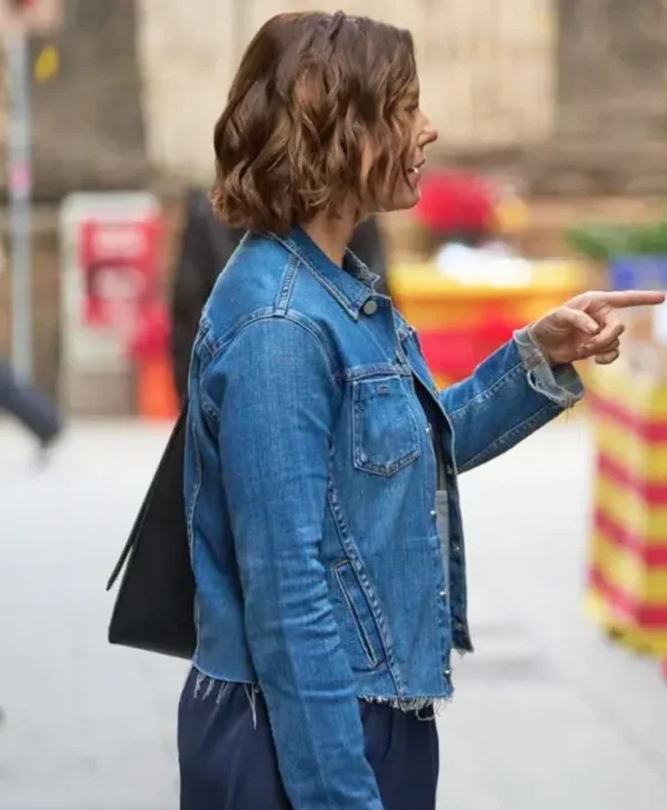 To Barcelona Forever Ashley Williams Blue Denim Jacket