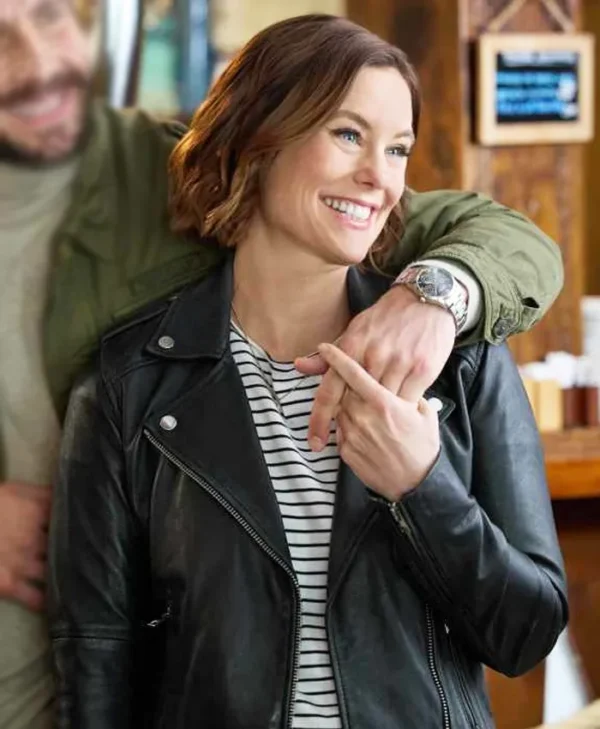 To Barcelona Forever Ashley Williams Black Leather Jacket