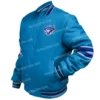 Toronto Blue Jays Satin Blue Jacket Side Look