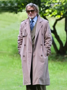 Wake Up Dead Man 2025 Daniel Craig Trench Coat Side