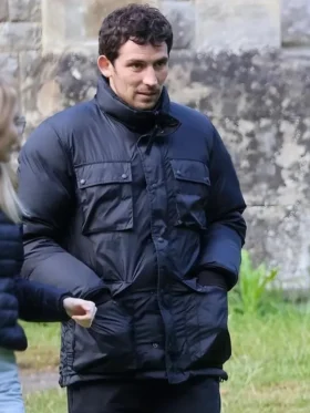 Wake Up Dead Man Josh O’Connor Puffer Jacket Side