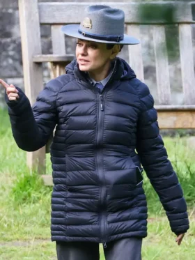 Wake Up Dead Man Mila Kunis Puffer Jacket Side