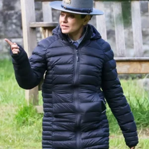 Wake Up Dead Man Mila Kunis Puffer Jacket Side